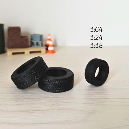 Miniature tires for diorama displays