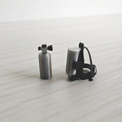 Miniature SCBA Gear 1/64 Scale, Firefighter Air Pack & Bottles, Mini Diorama Accessory, Rescue Model Scenes, 3D print