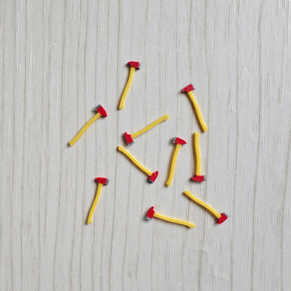 Miniature axes in 1/64 scale for fire truck diorama accessories