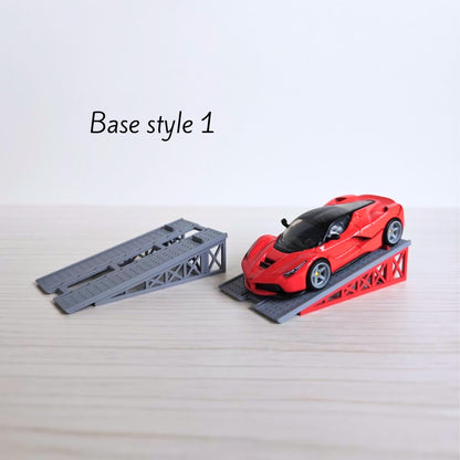 Miniature Single Car Ramp, 1/64 Scale Diecast Display Car Ramp, Mini Garage Diorama, 3D Printed for Hot Wheels Scale