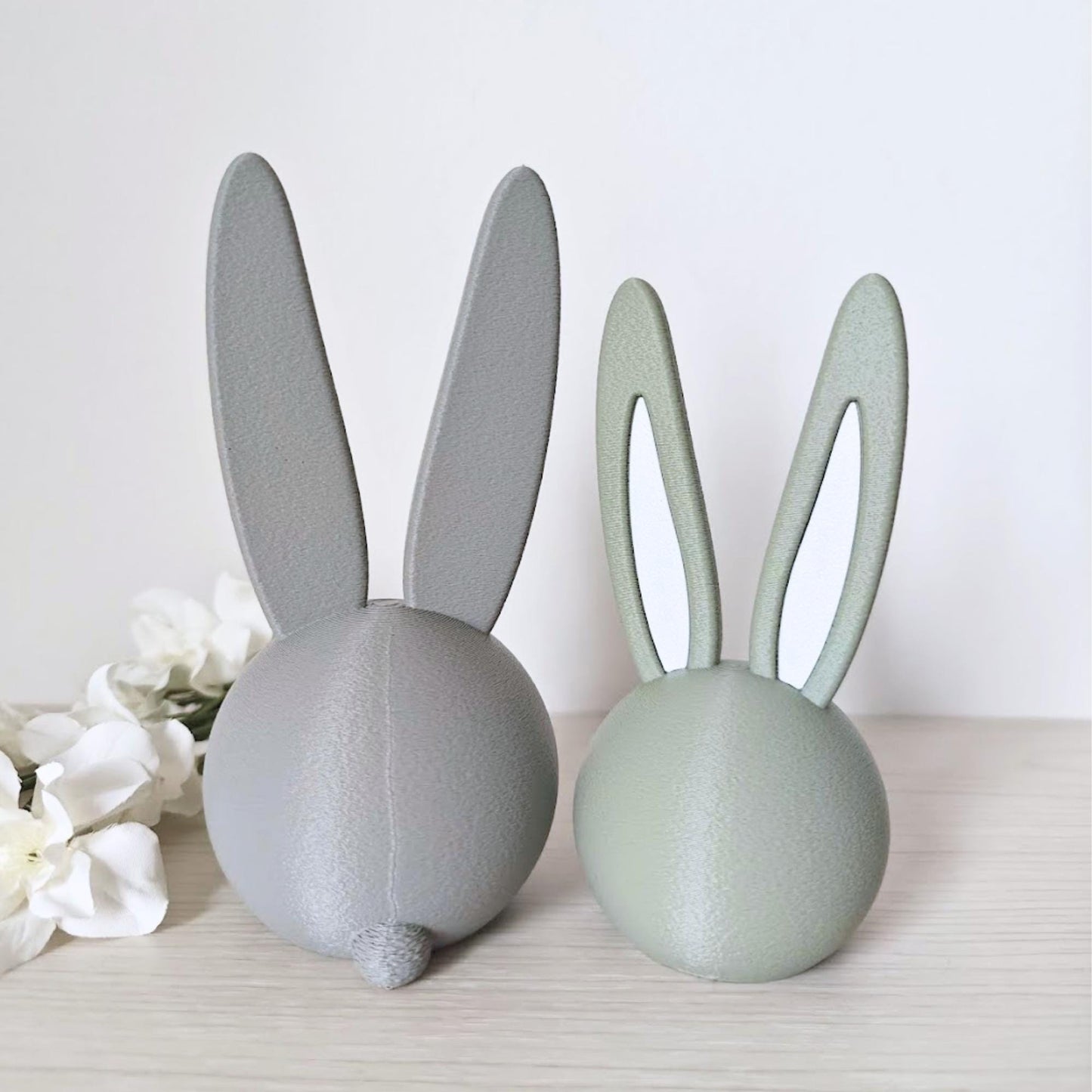Long-Ear Easter Bunny Decor, Modern Spring Bunny Sculpture, Housewarming Gift, 3d print