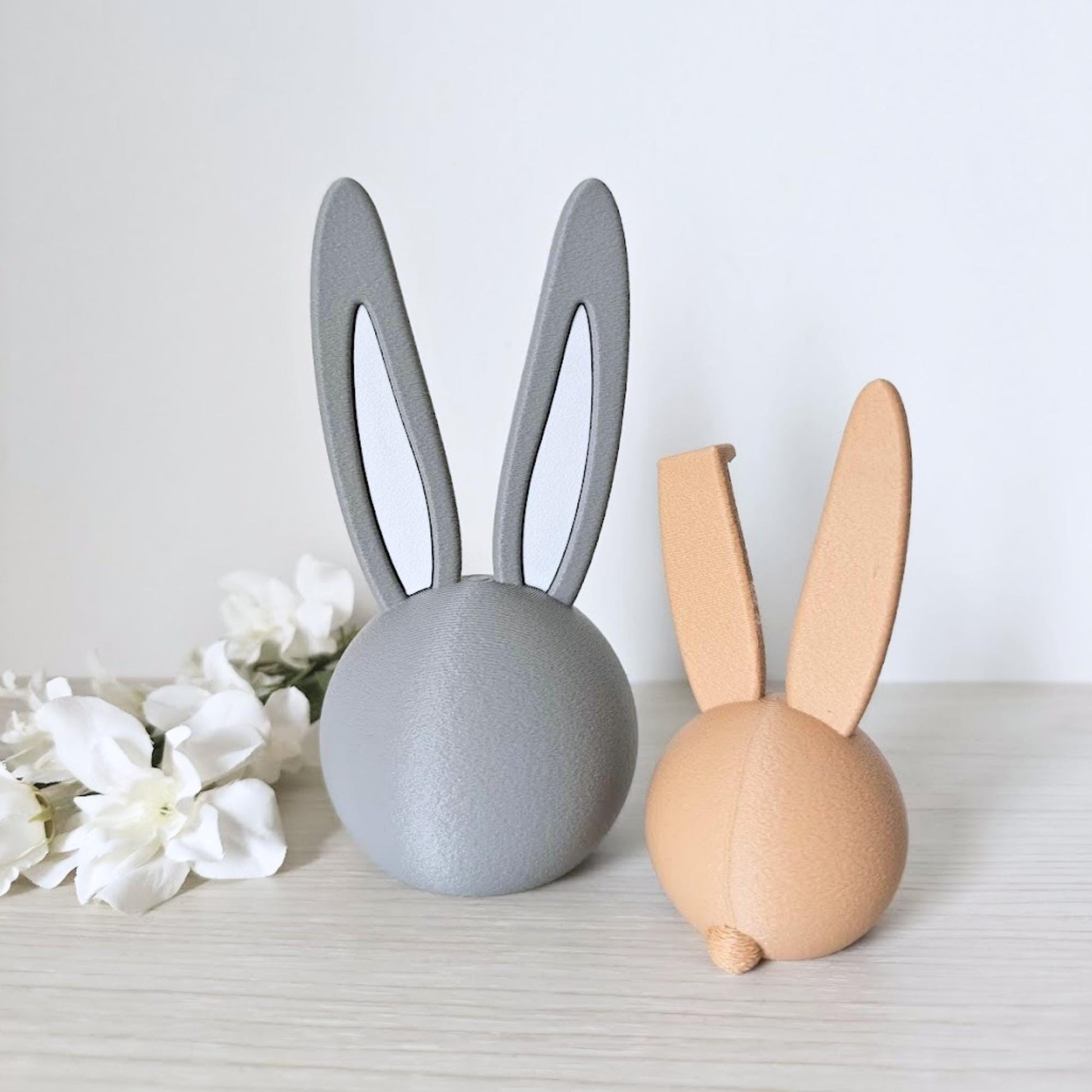 Long-Ear Easter Bunny Decor, Modern Spring Bunny Sculpture, Housewarming Gift, 3d print
