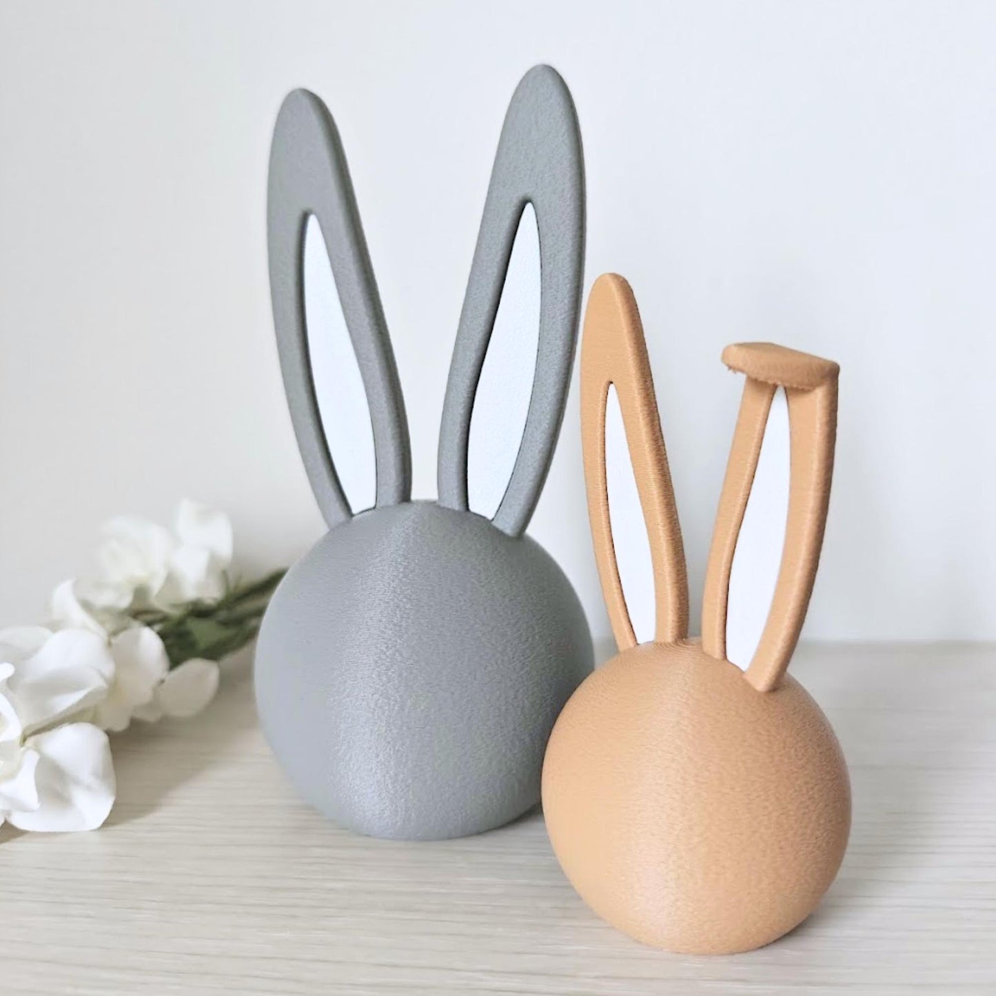Long-Ear Easter Bunny Decor, Modern Spring Bunny Sculpture, Housewarming Gift, 3d print