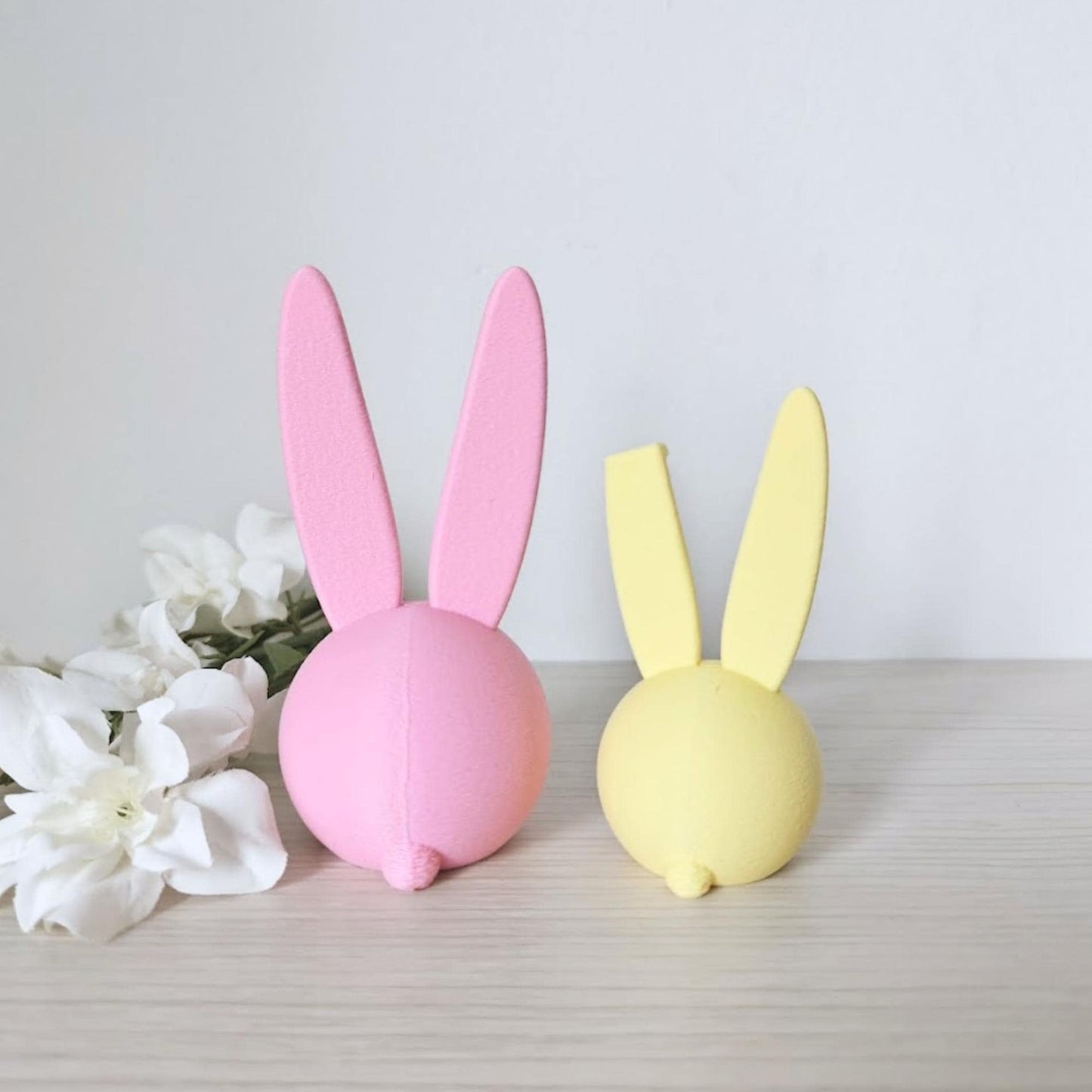 Long-Ear Easter Bunny Decor, Modern Spring Bunny Sculpture, Housewarming Gift, 3d print
