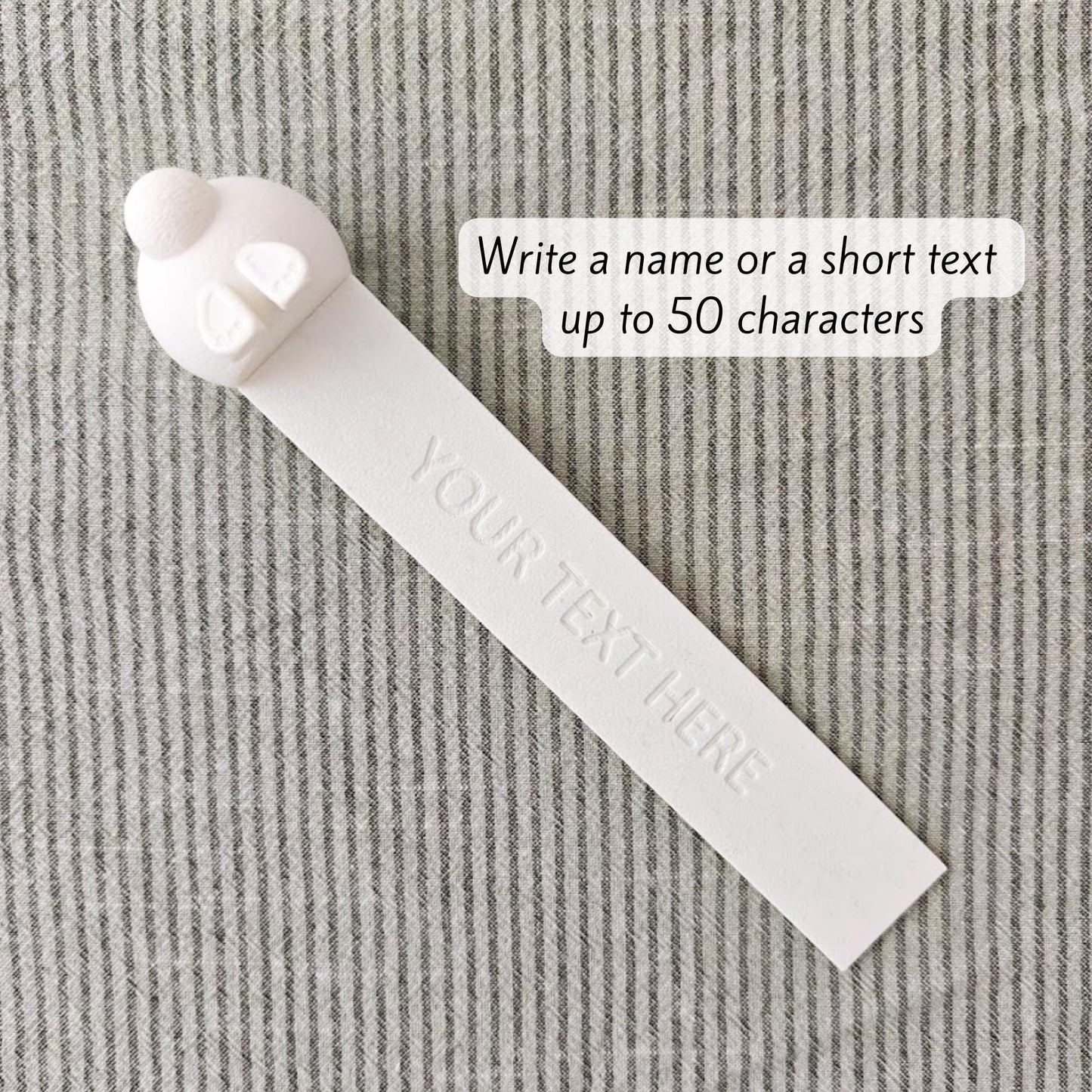 Easter Bunny Bookmarks, Ears & Tail Design, Personalized Spring Bookmark, Gift for Book Lovers, 3d print