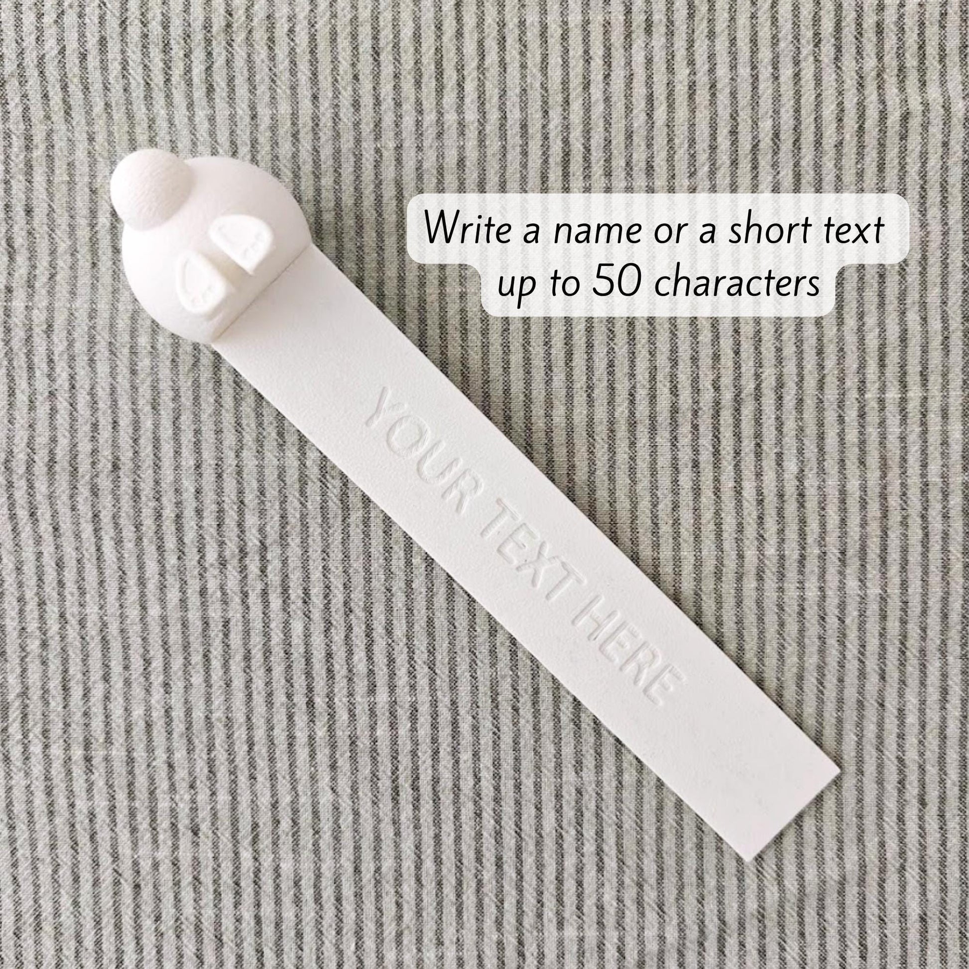 Easter Bunny Bookmarks, Ears & Tail Design, Personalized Spring Bookmark, Gift for Book Lovers, 3d print