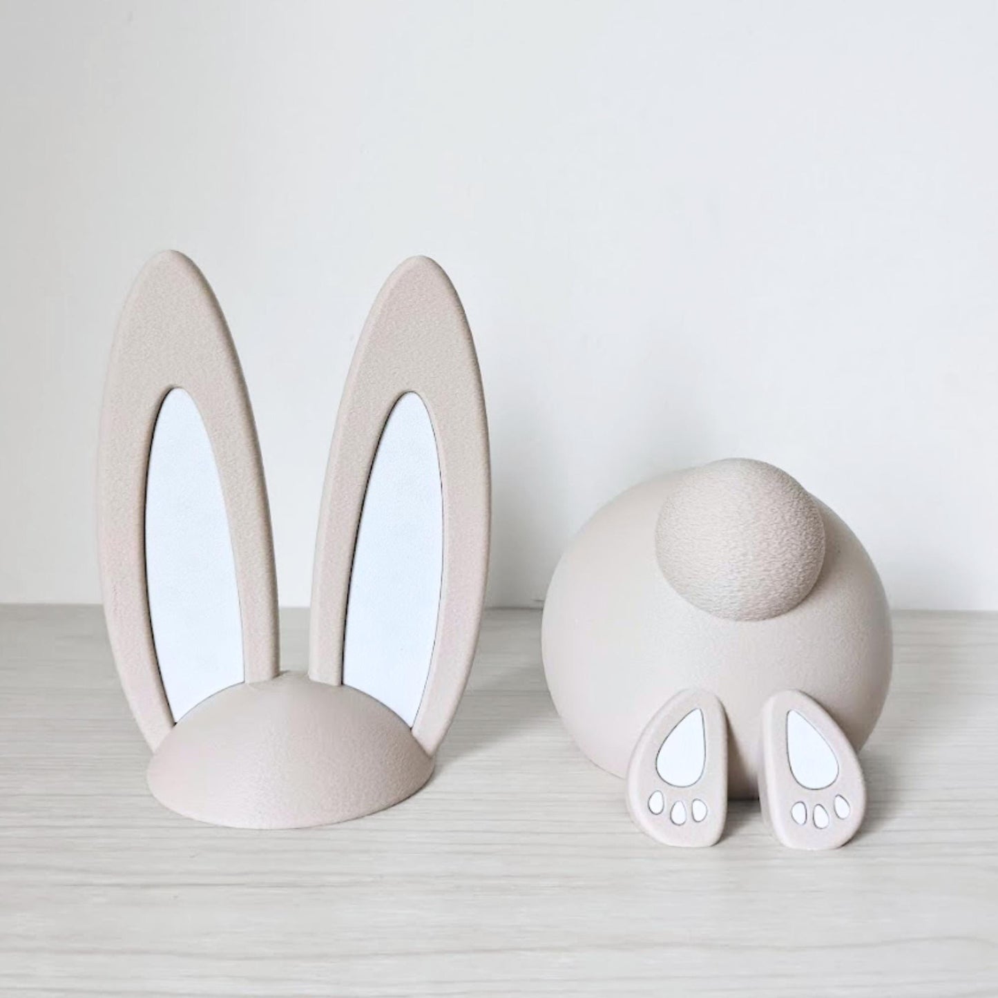 Bunny Bookends, Modern Easter & Spring Book Decor, Gift for Book Lovers, 3d print