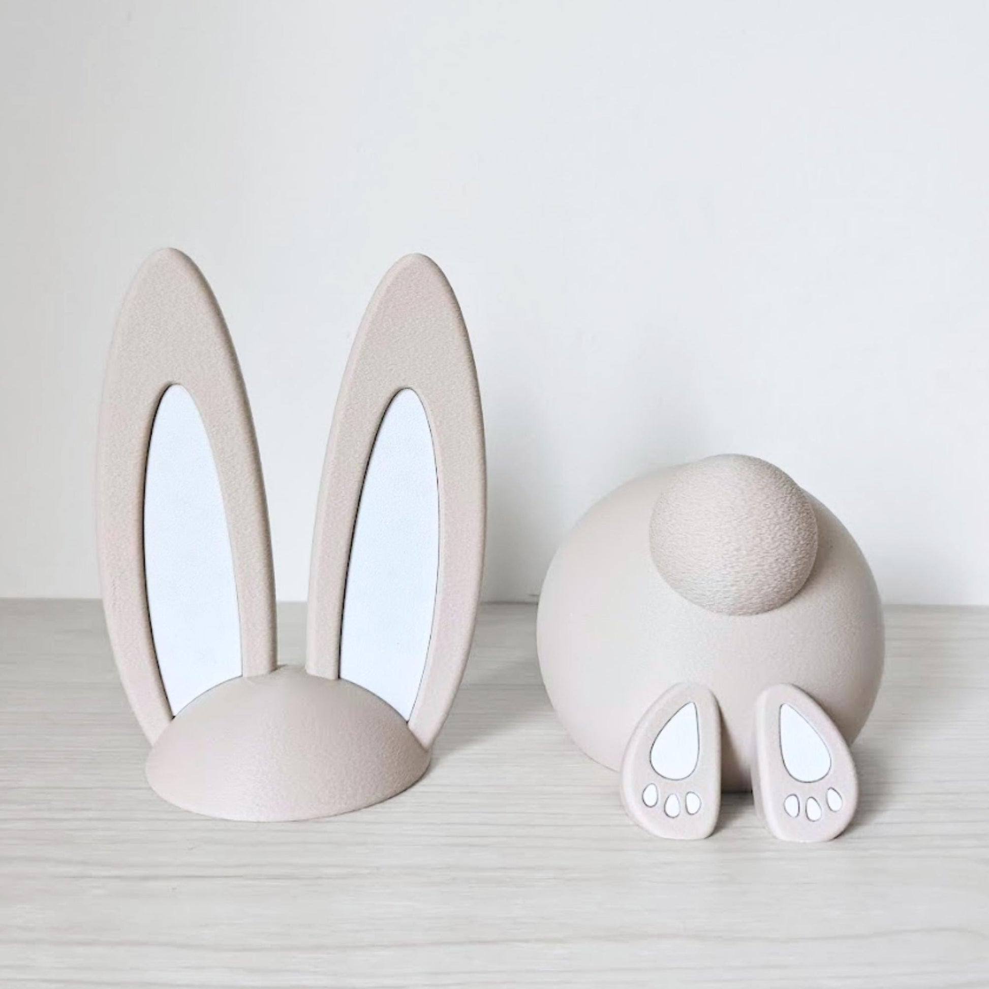 Bunny Bookends, Modern Easter & Spring Book Decor, Gift for Book Lovers, 3d print