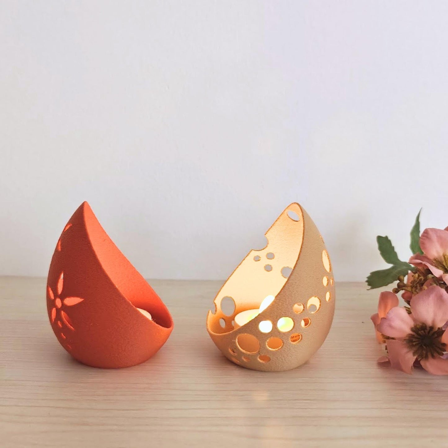 Open Eggshell Tealight Holder & Candy Bowl, Easter Table Decor, Housewarming Gift, 3d print