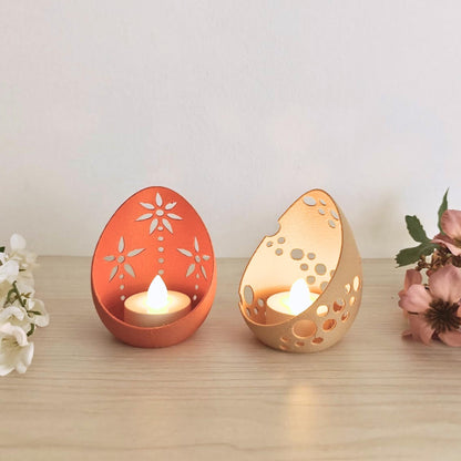 Open Eggshell Tealight Holder & Candy Bowl, Easter Table Decor, Housewarming Gift, 3d print