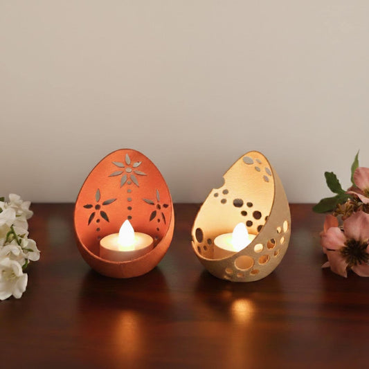 Open Eggshell Tealight Holder & Candy Bowl, Easter Table Decor, Housewarming Gift, 3d print