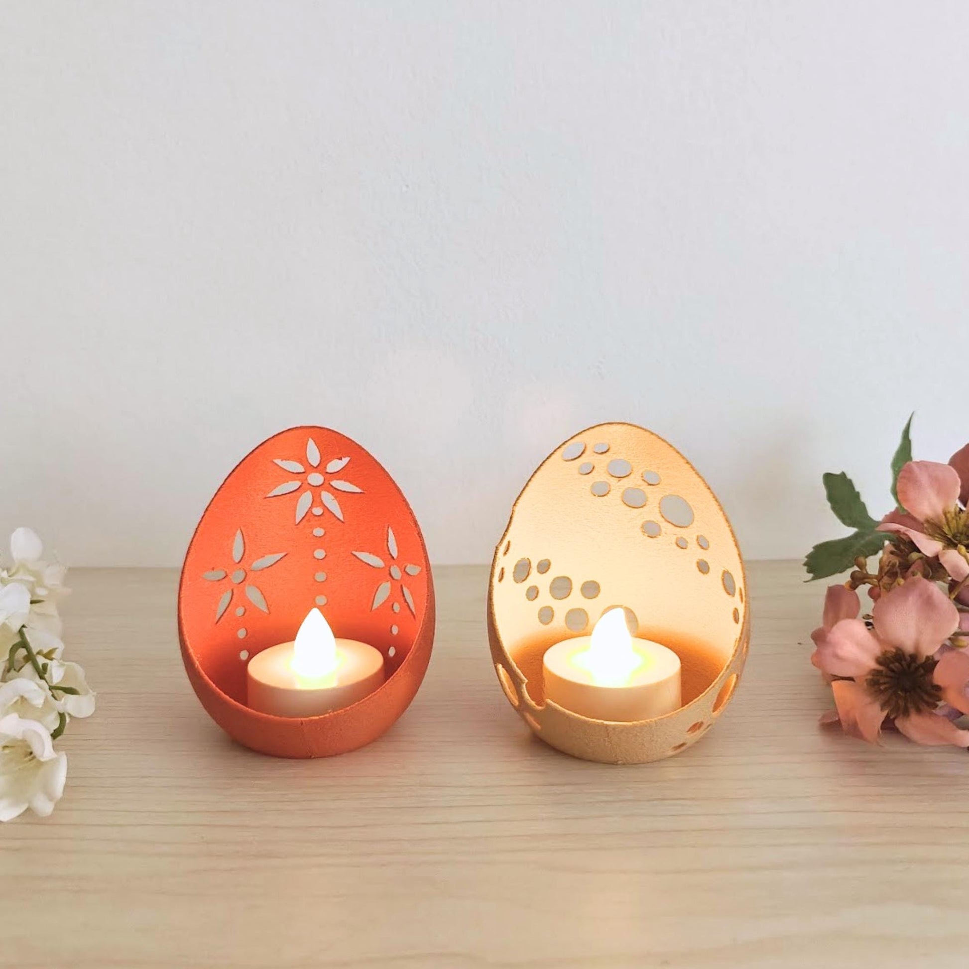Open Eggshell Tealight Holder & Candy Bowl, Easter Table Decor, Housewarming Gift, 3d print