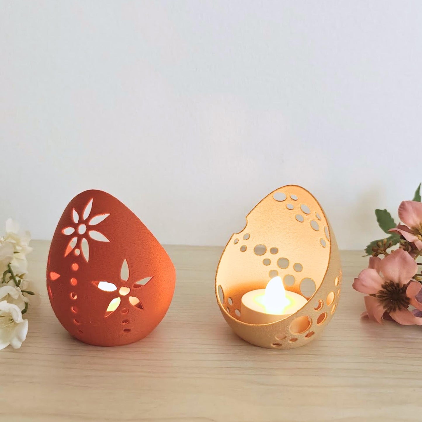 Open Eggshell Tealight Holder & Candy Bowl, Easter Table Decor, Housewarming Gift, 3d print