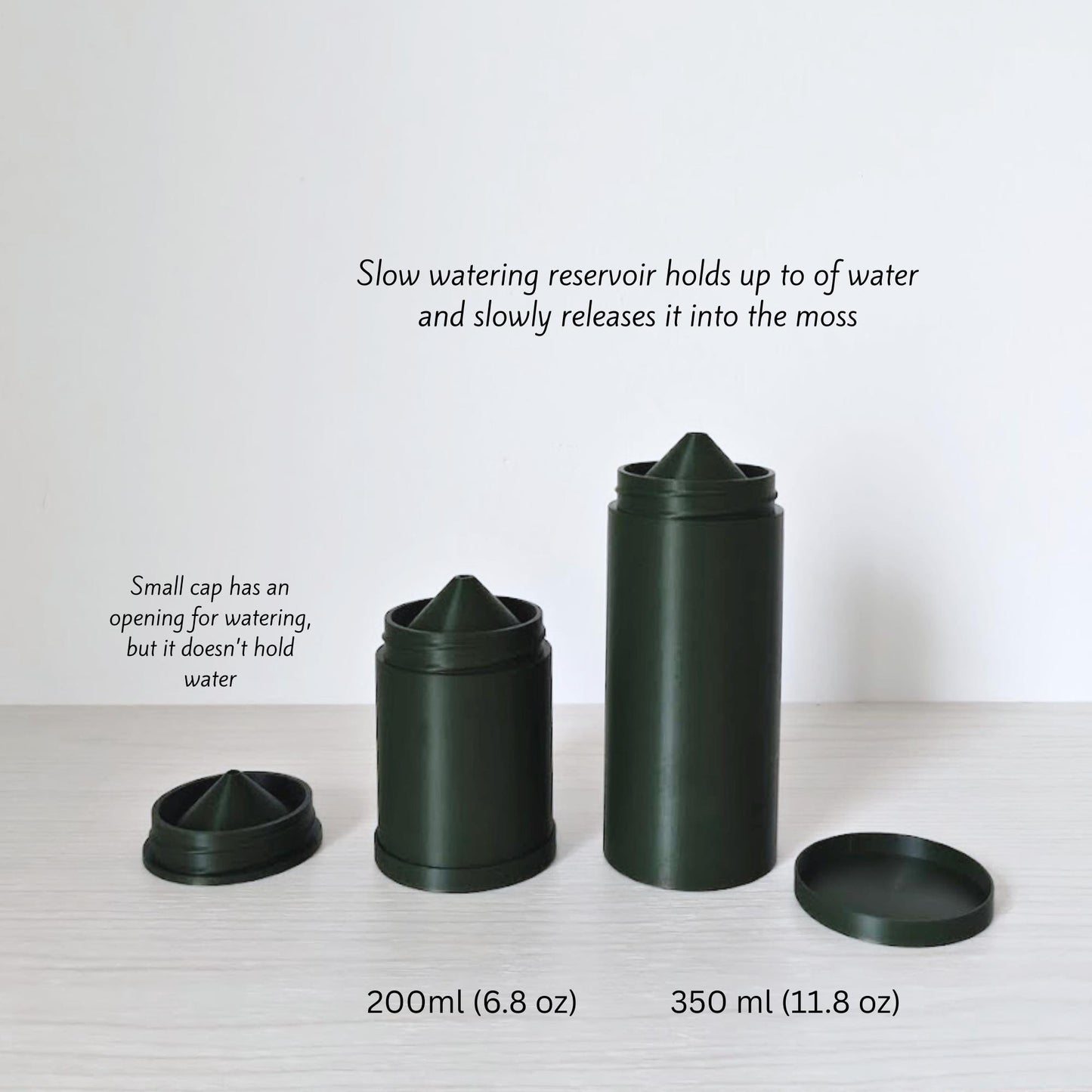 Modular Moss Pole Ø 6 cm (2.36"), Watering Reservoir or Cap, 3D Printed Extendable Plant Support System