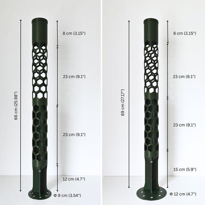 Modular Moss Pole Ø 6 cm (2.36"), Watering Reservoir or Cap, 3D Printed Extendable Plant Support System