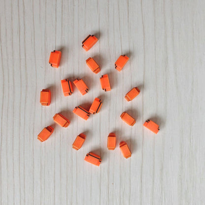 Miniature orange medical bags in 1/64 scale for fire truck diorama accessories