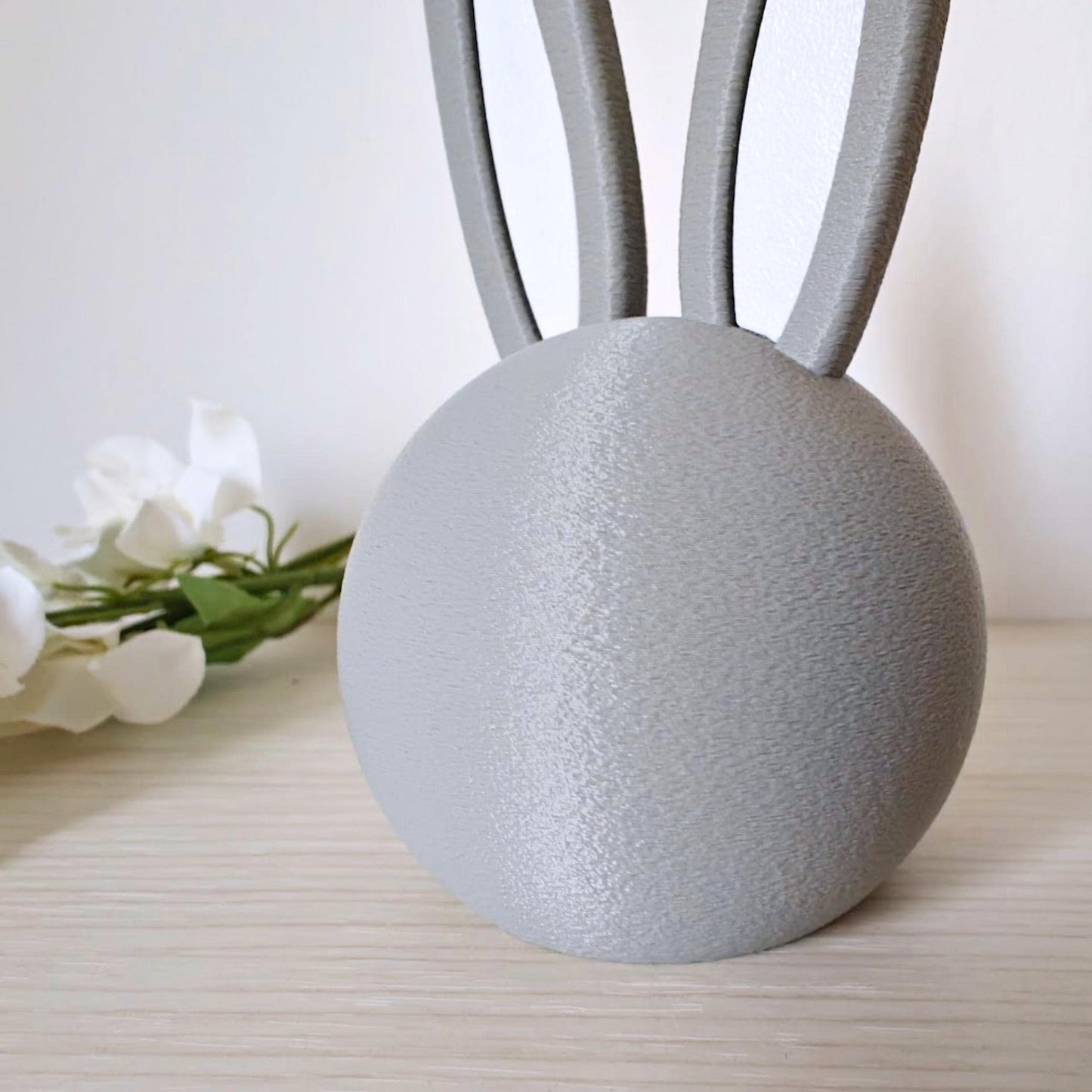 Long-Ear Easter Bunny Decor, Modern Spring Bunny Sculpture, Housewarming Gift, 3d print