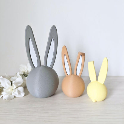 Long-Ear Easter Bunny Decor, Modern Spring Bunny Sculpture, Housewarming Gift, 3d print