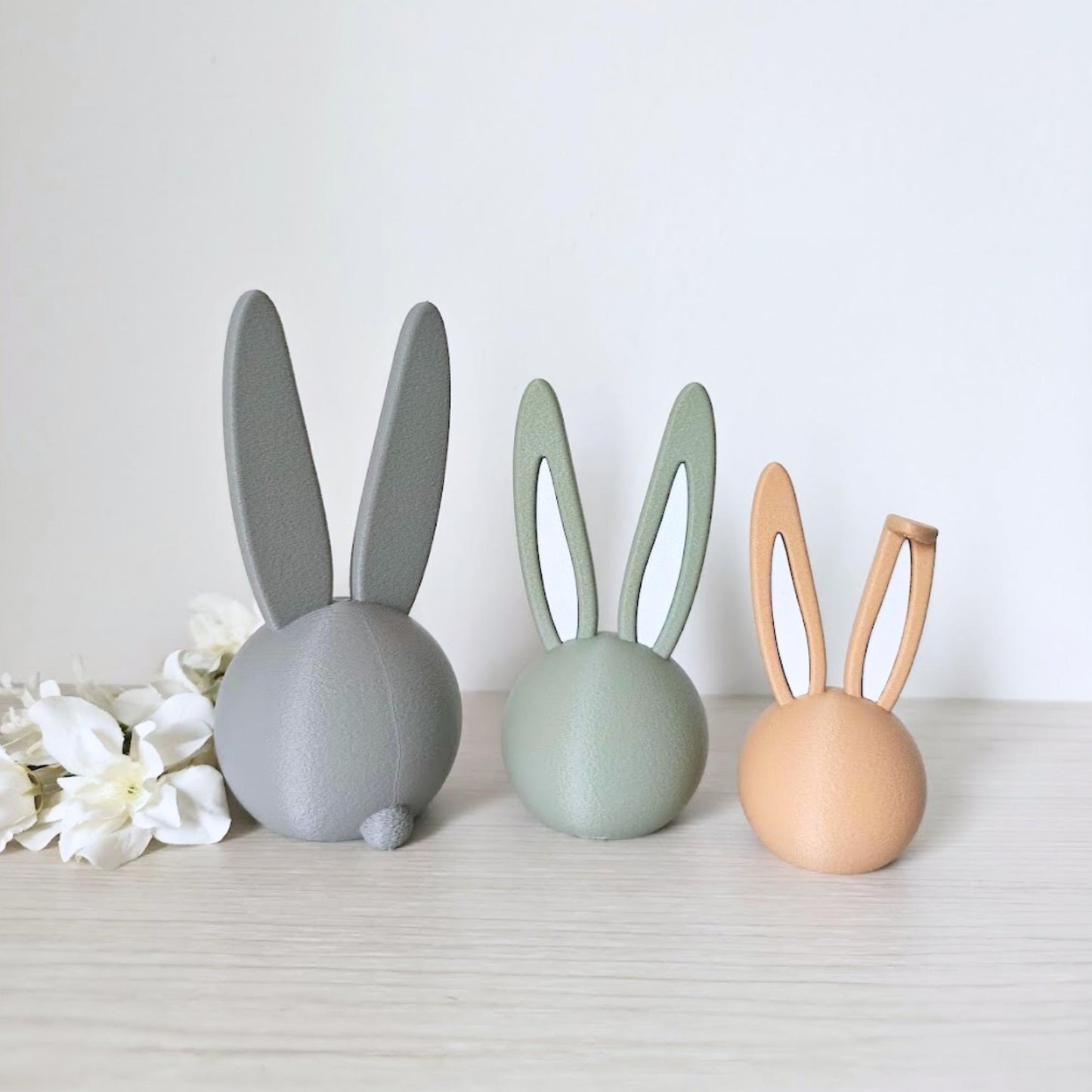Long-Ear Easter Bunny Decor, Modern Spring Bunny Sculpture, Housewarming Gift, 3d print