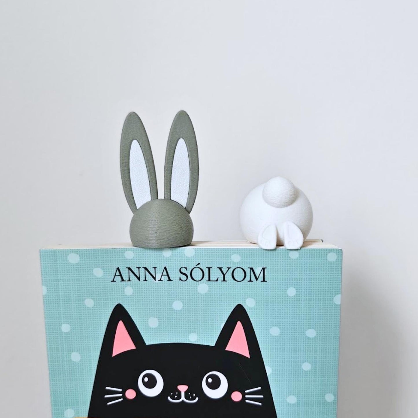 Easter Bunny Bookmarks, Ears & Tail Design, Personalized Spring Bookmark, Gift for Book Lovers, 3d print