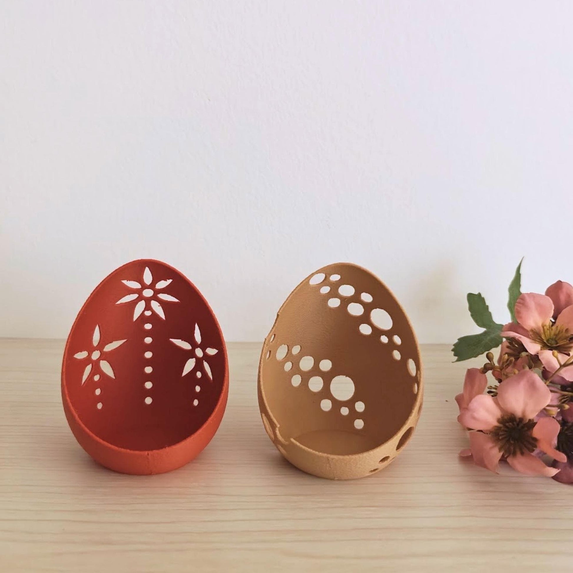 Open Eggshell Tealight Holder & Candy Bowl, Easter Table Decor, Housewarming Gift, 3d print
