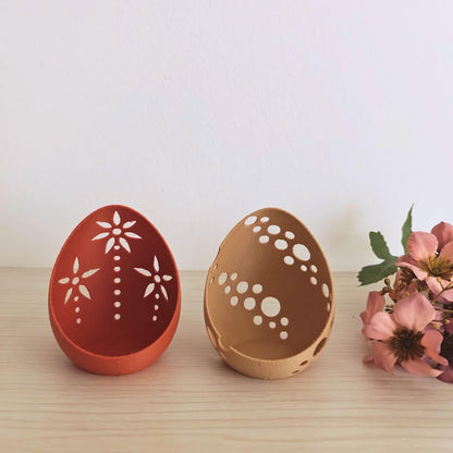 Open Eggshell Tealight Holder & Candy Bowl, Easter Table Decor, Housewarming Gift, 3d print