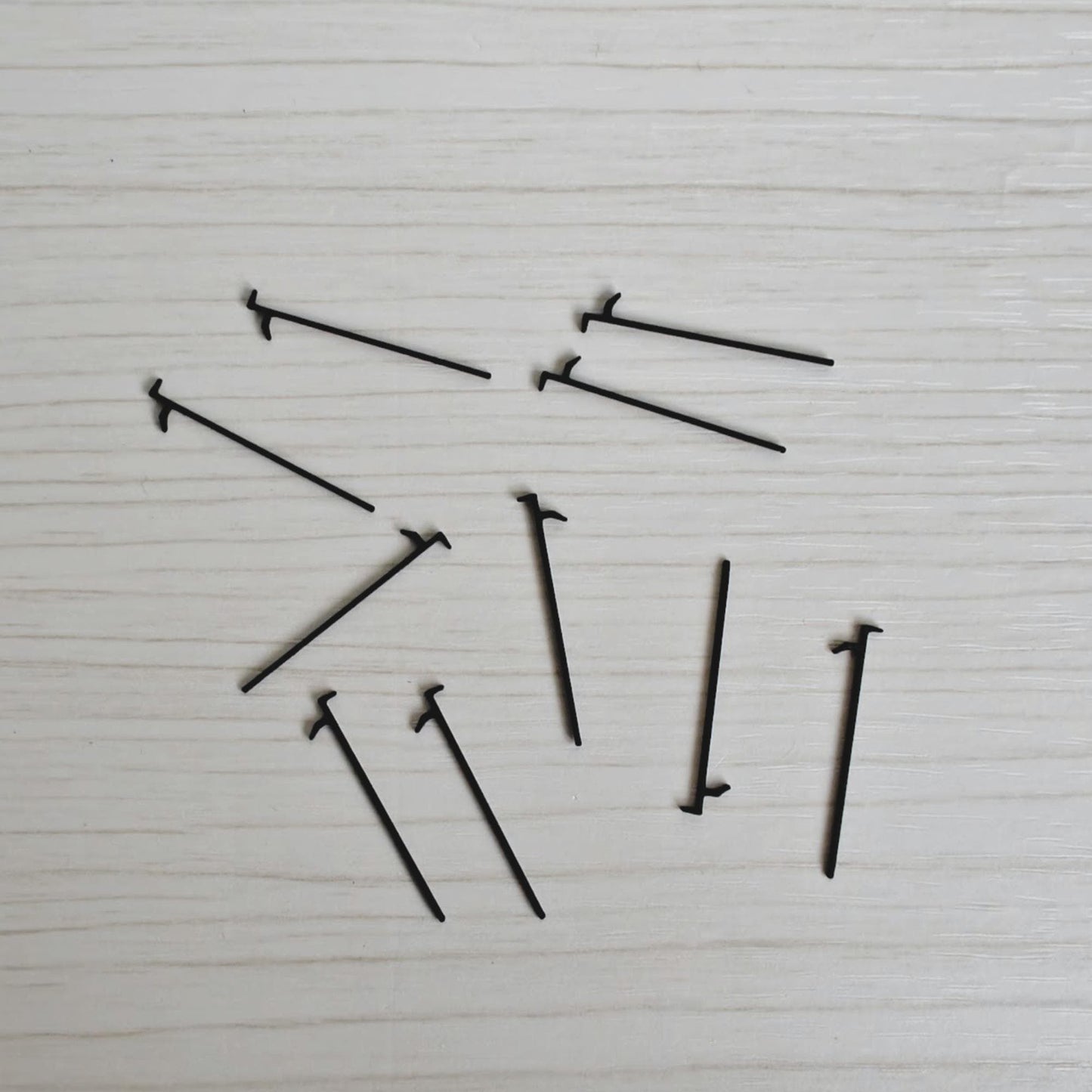 Miniature pike poles in 1/64 scale for fire truck diorama accessories