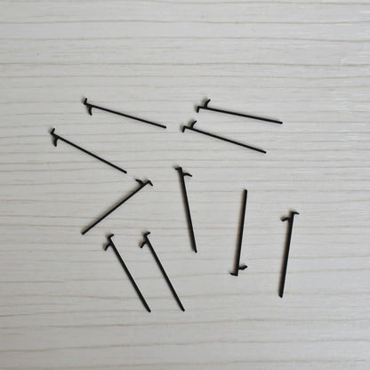 Miniature pike poles in 1/64 scale for fire truck diorama accessories