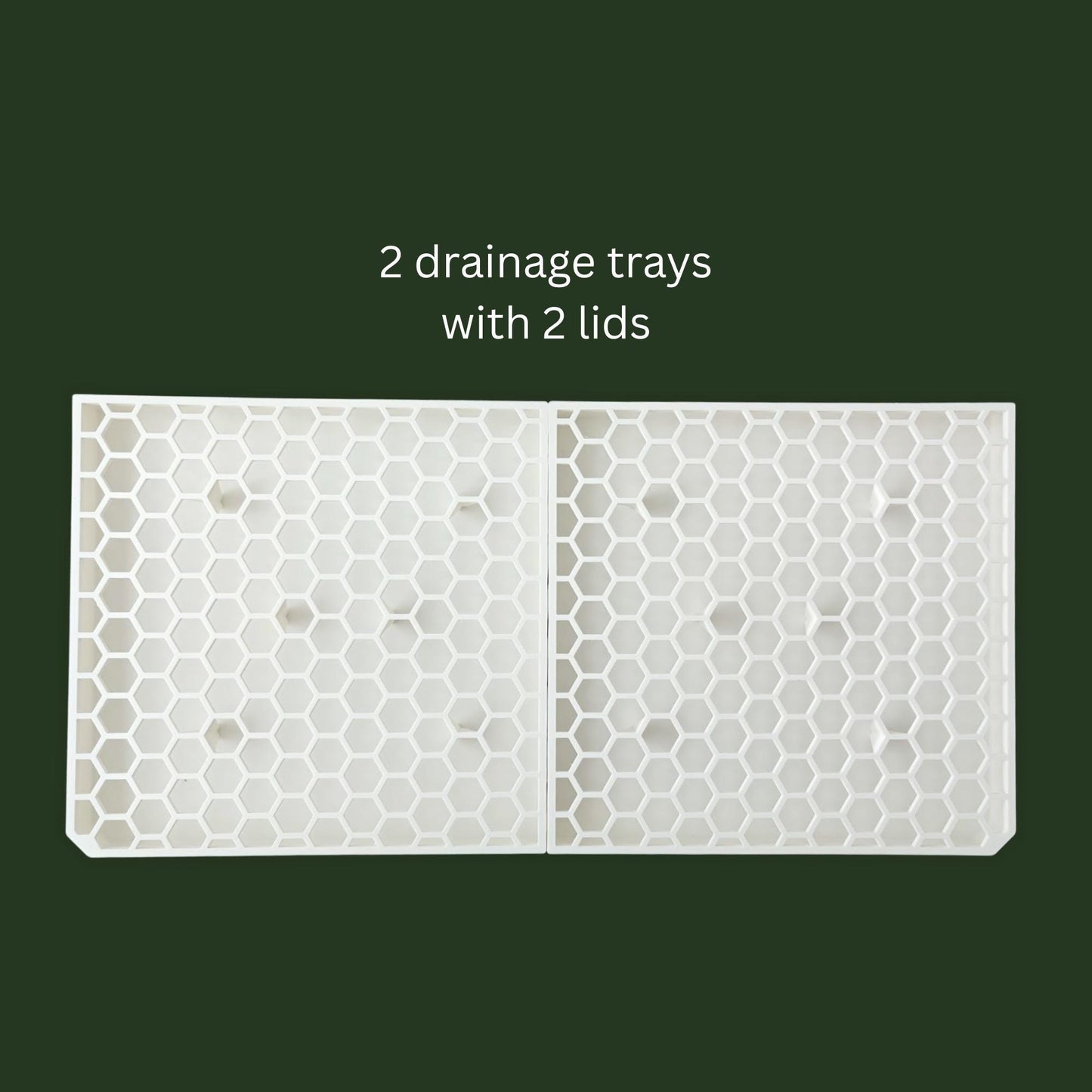 2 drainage trays with 2 lids