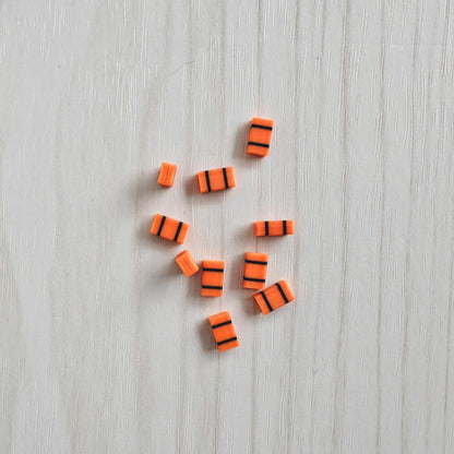 Miniature orange medical bags in 1/64 scale for ambulance diorama accessories