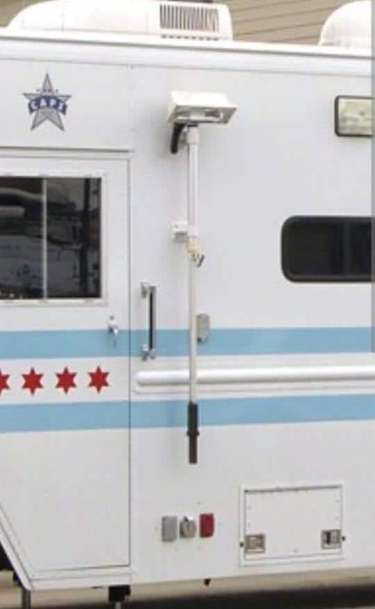 Real vehicle with mounted scene light used as reference inspiration