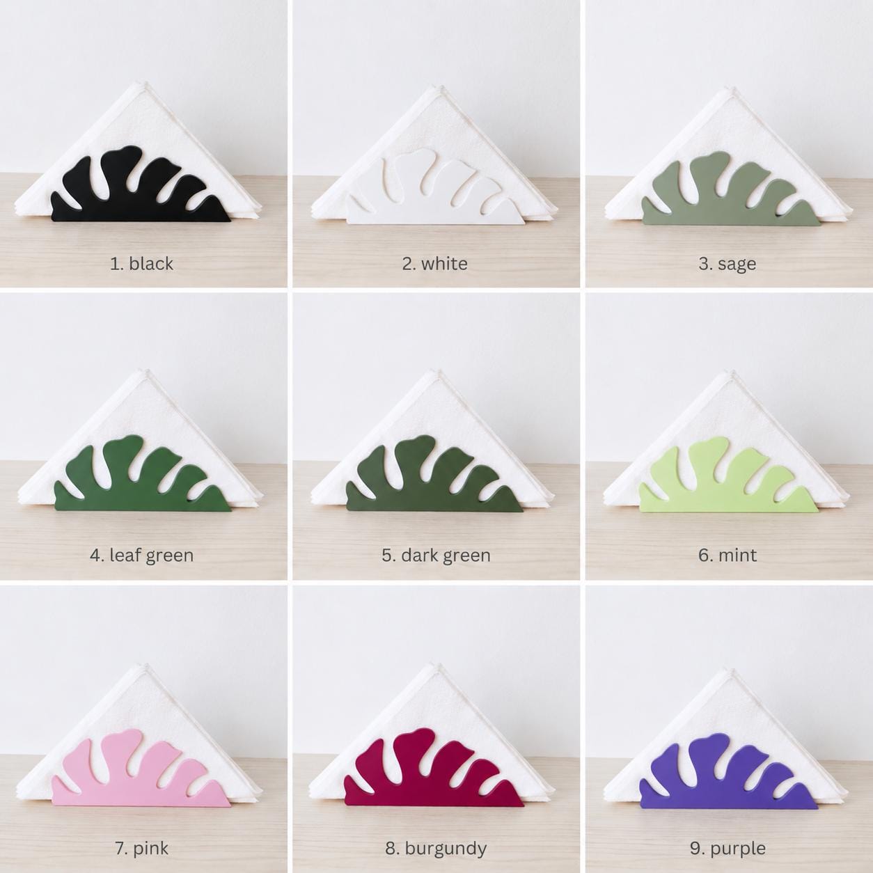 Napkin holder available colors