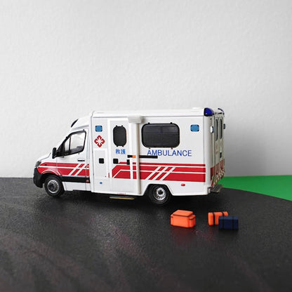 Vehicle with mounted scene light and EMS bags