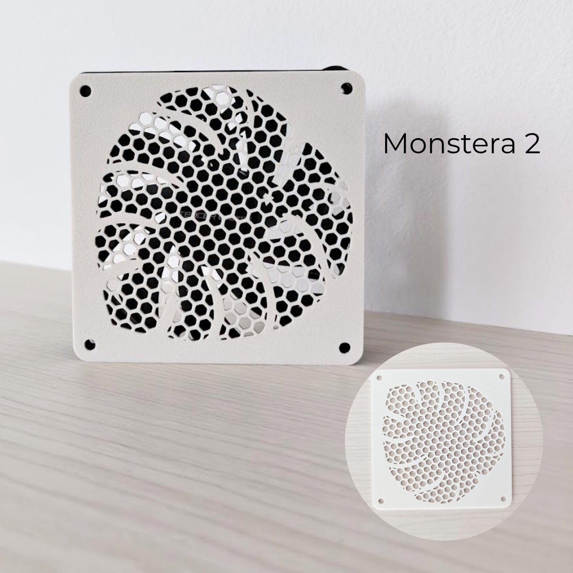 Monstera 2 honeycomb fan cover design