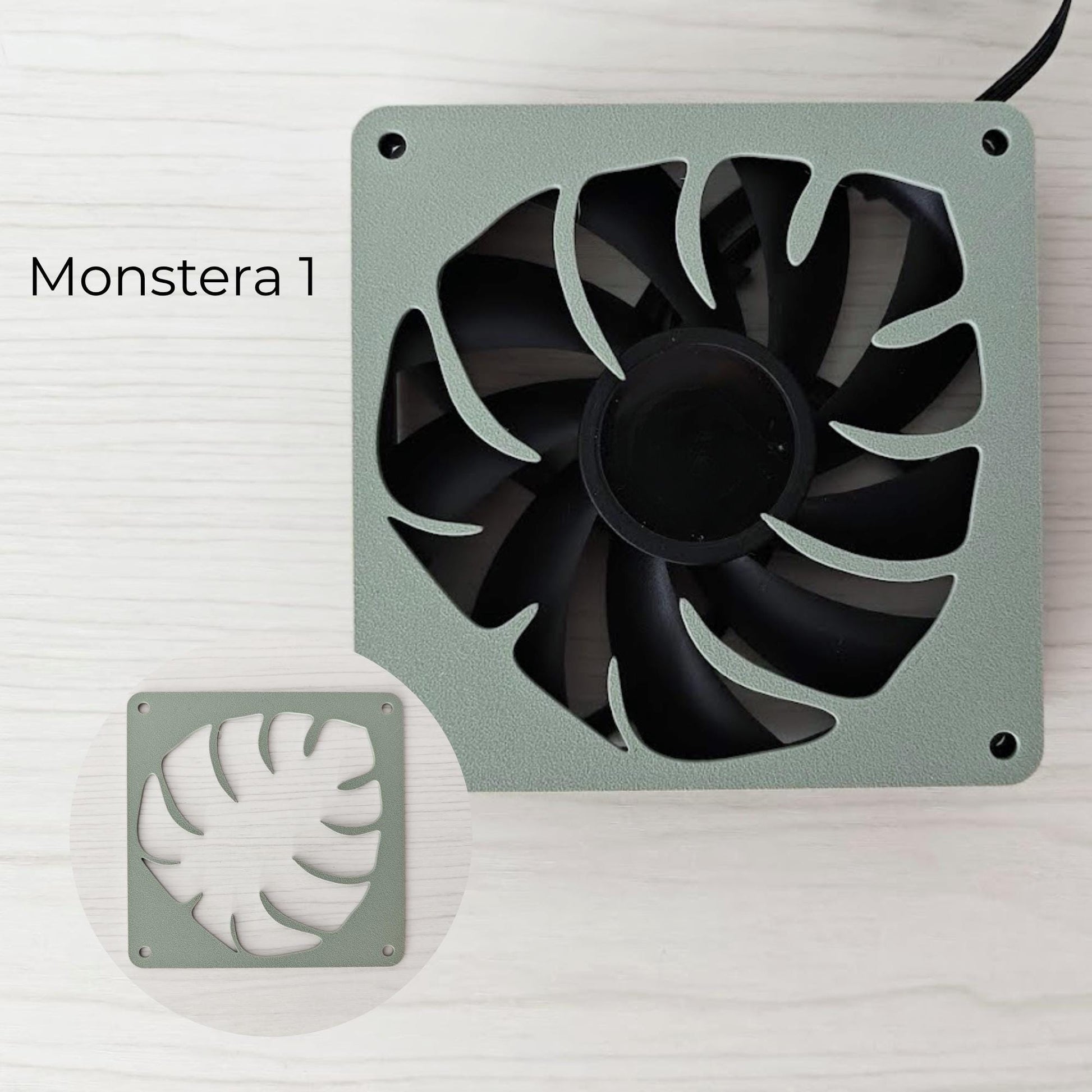 Monstera 1 cutout fan cover design
