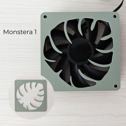 Monstera 1 cutout fan cover design