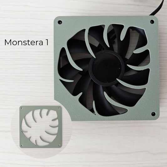 Monstera 1 cutout fan cover design