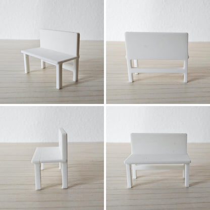 Four-view collage showing the white firefighter command table from front, side, rear, and angled perspectives.
