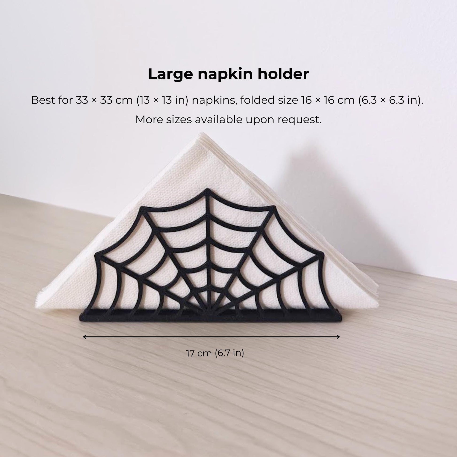 Spiderweb Napkin Holder, Halloween & Gothic Table Decor, Black Web Napkin Stand, 3D Printed