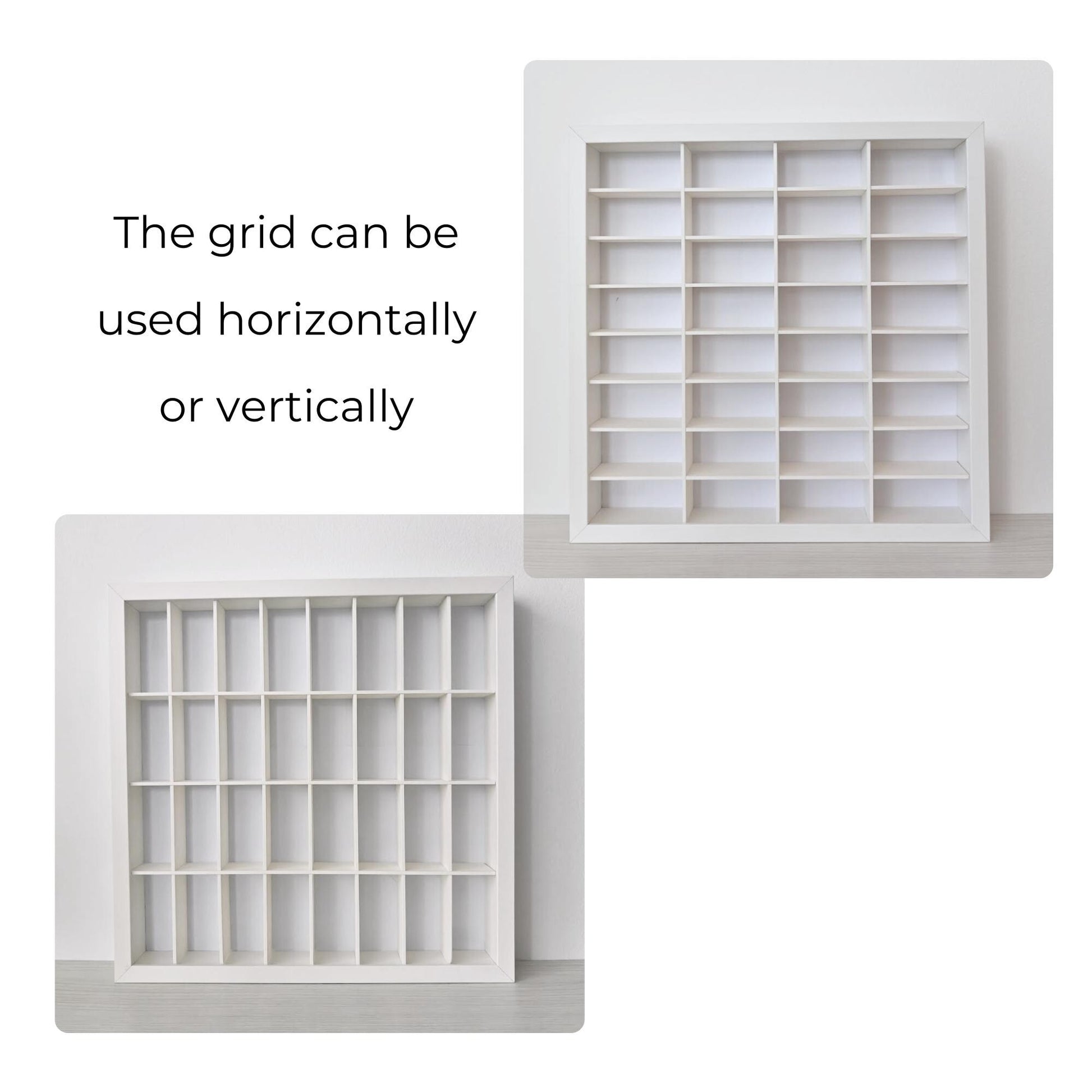 The grid can be used horizontally or vertically