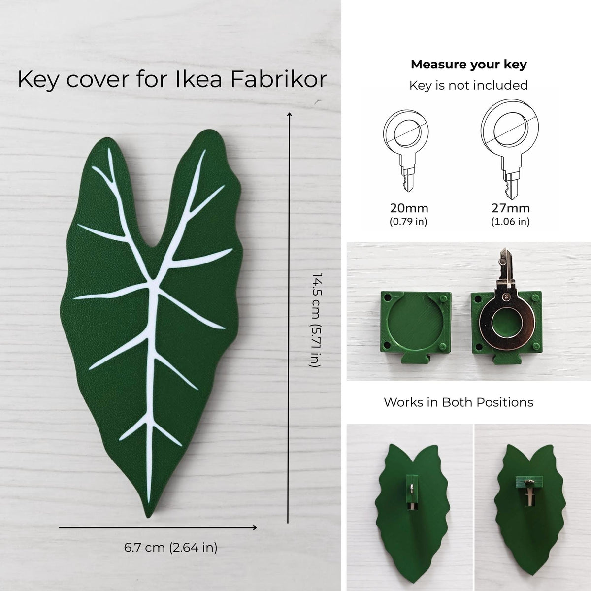 Key cover for Ikea Fabrikor - Alocasia leaf