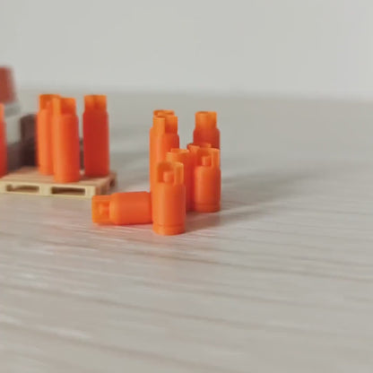 Miniature Gas Bottles, 1/64 Scale Diorama Accessories for Displays, Model Scenes, Crafts, Hobby Projects, 3D print