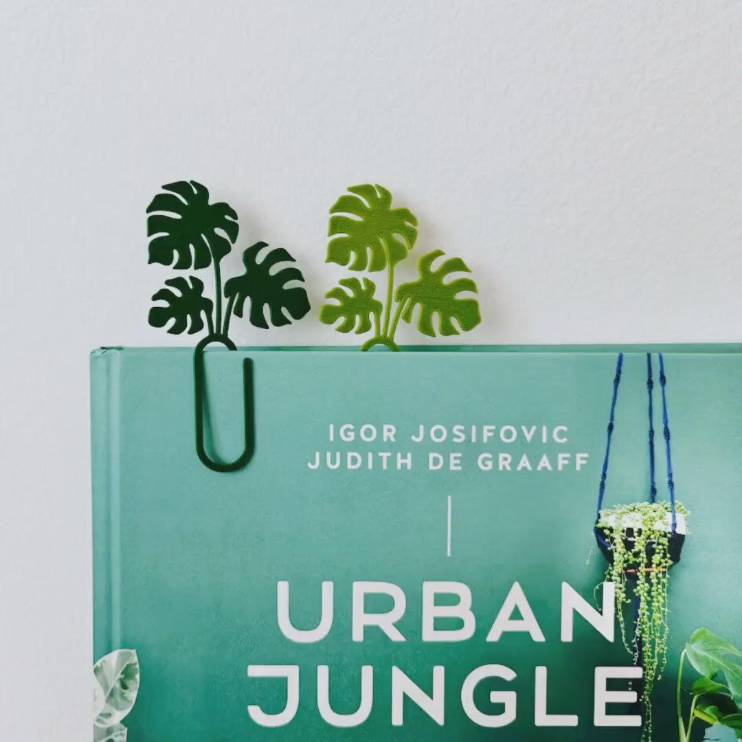 Monstera Leaf Bookmarks and Clips, Personalized Bookmark, Gift for Bookworms and Plant Lovers, 3d printed