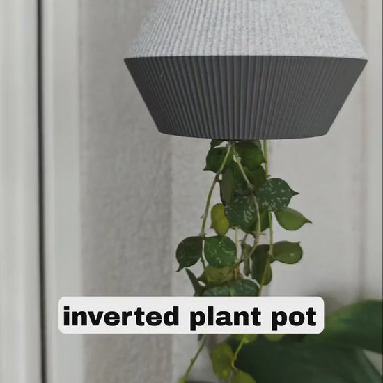 Inverted Plant Pot Hanging Ropes – Upside Down Planter for Unique Indoor Garden, Plant Pot Decor