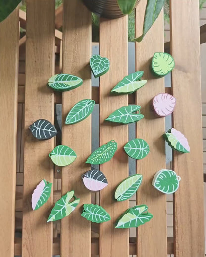 Leaf Clicker Fidget Keychain, Plant Lover Gift, Sensory Stress Relief Toy, Double-sided Clicky Gadget, 3D Printed