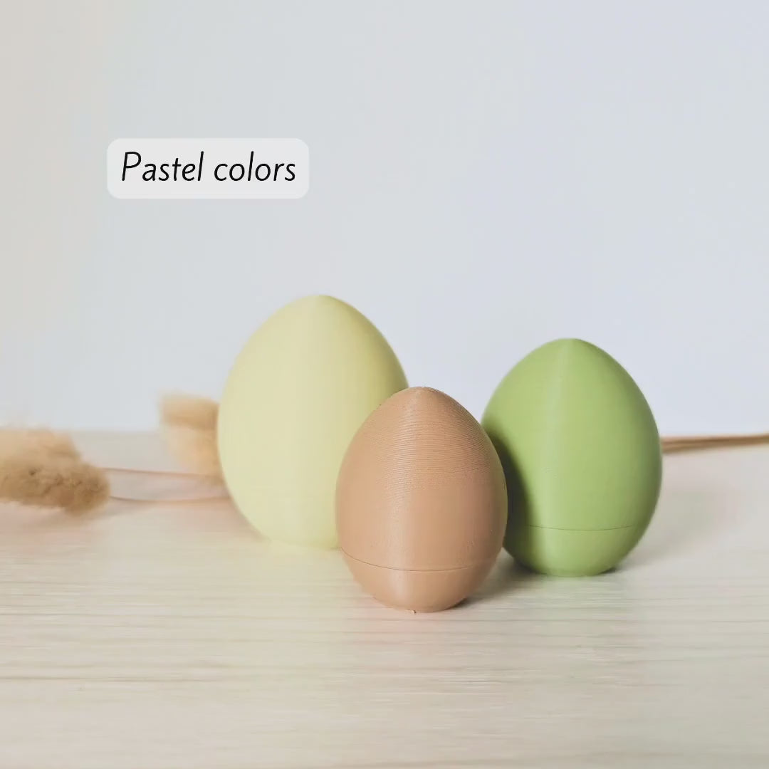 Easter Eggs Containers, Set of 3, Spring Decorating, Gift or Small Keepsakes Hiding, Small Storage, Egg Surprise, 3d print