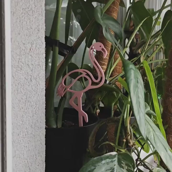 Flamingo Plant Stake, Pink Garden Decoration, Plant Support Trellis for Indoor Climbing Plants, 3d Printed Plant Grid