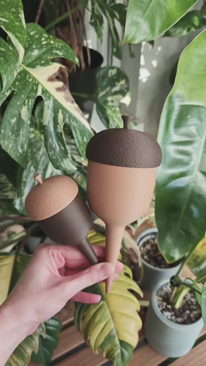 Acorn Plant Watering Spike, Self Watering Aid for Indoor Plants, Slow Release Water Reservoir, 3D print