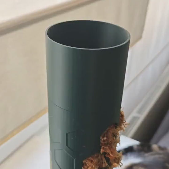 Modular Moss Pole Ø 8 cm (3.15"), Extendable Plant Support with Watering Reservoir, Stackable Climbing Plant System, 3D print