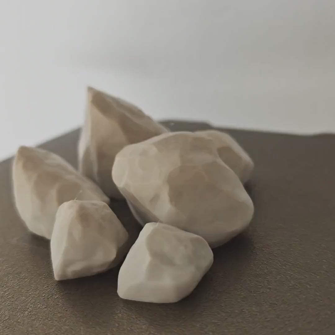 Miniature Rocks for Terrariums, 3D Printed Tiny Stones for Plant Decor & Dioramas